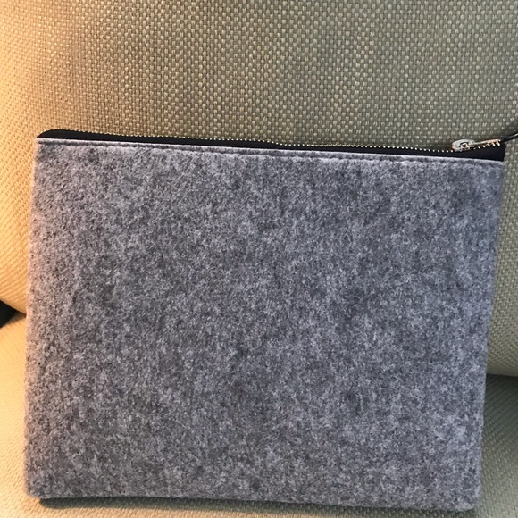 Handbags - Gray felt zippered clutch Handbags - Gray felt zippered clutch